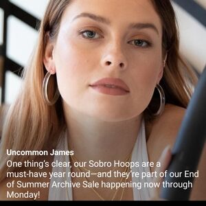 NWOT Uncommon James Clear Hoops